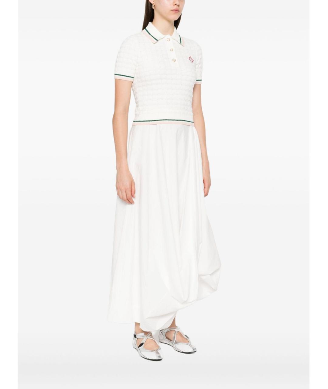 CASABLANCA Белая хлопковая футболка, фото 3