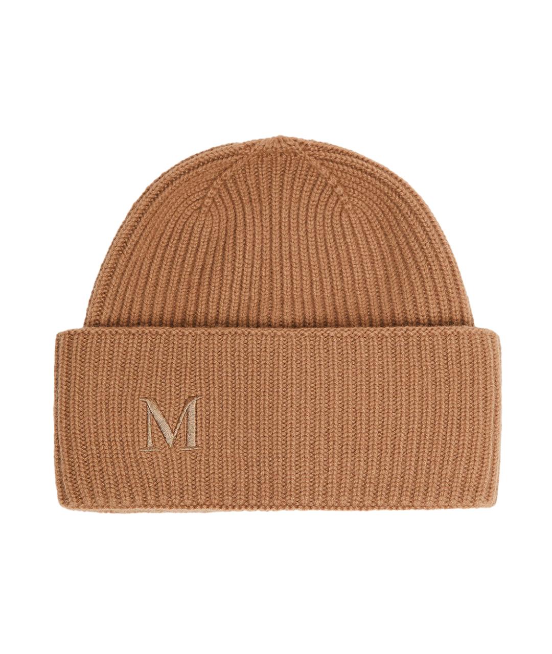 MAX MARA Коричневая кашемировая шапка, фото 1