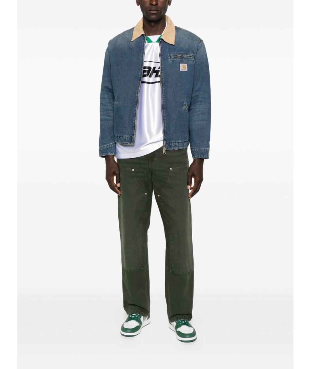 CARHARTT WIP Зеленые хлопковые повседневные брюки, фото 2