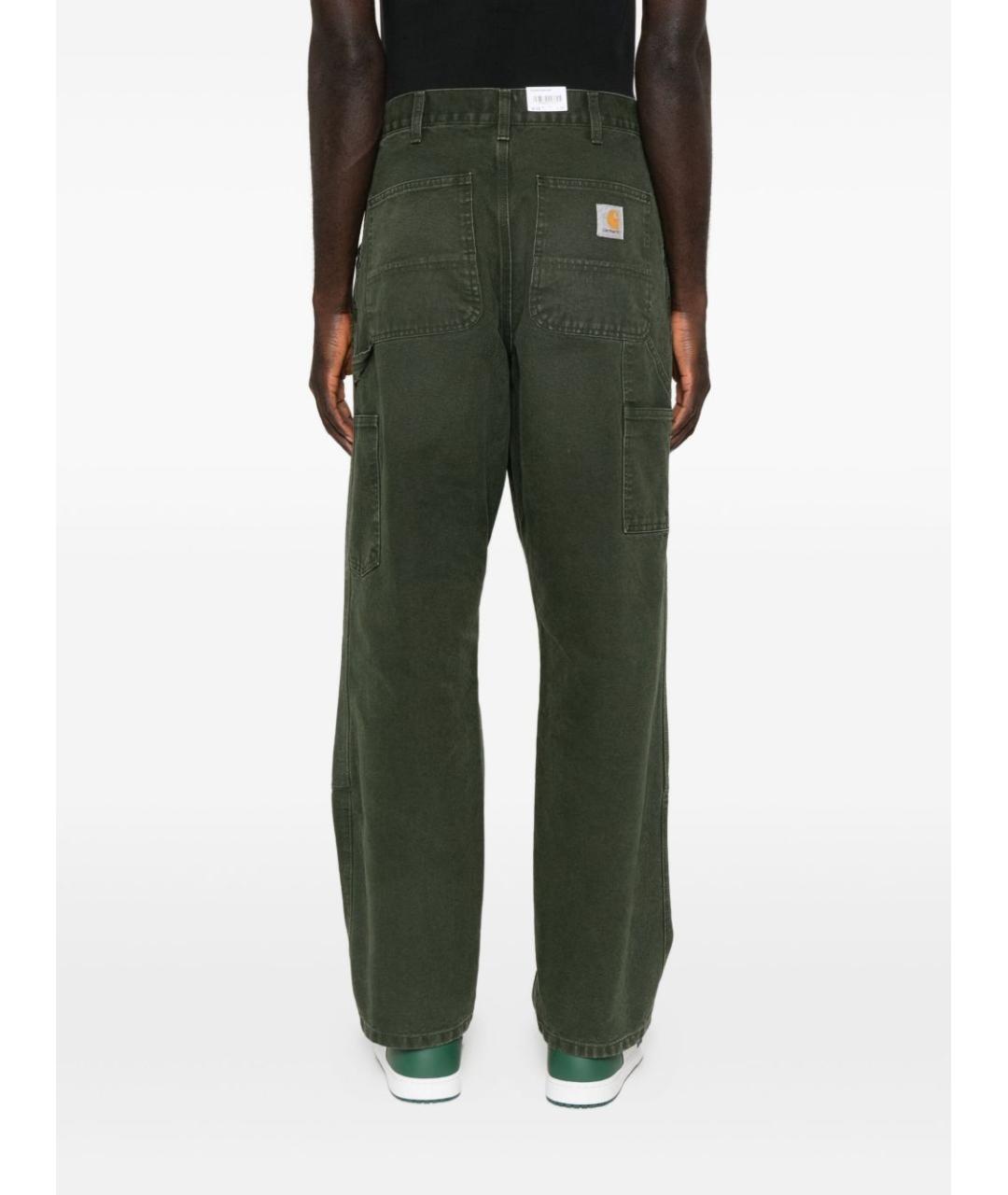 CARHARTT WIP Зеленые хлопковые повседневные брюки, фото 4