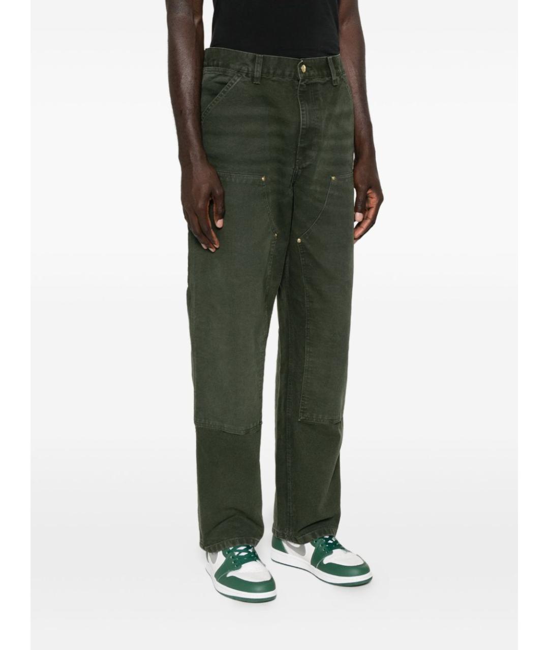CARHARTT WIP Зеленые хлопковые повседневные брюки, фото 3