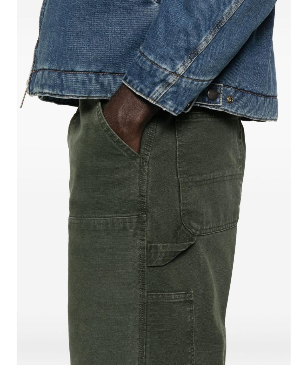 CARHARTT WIP Зеленые хлопковые повседневные брюки, фото 5