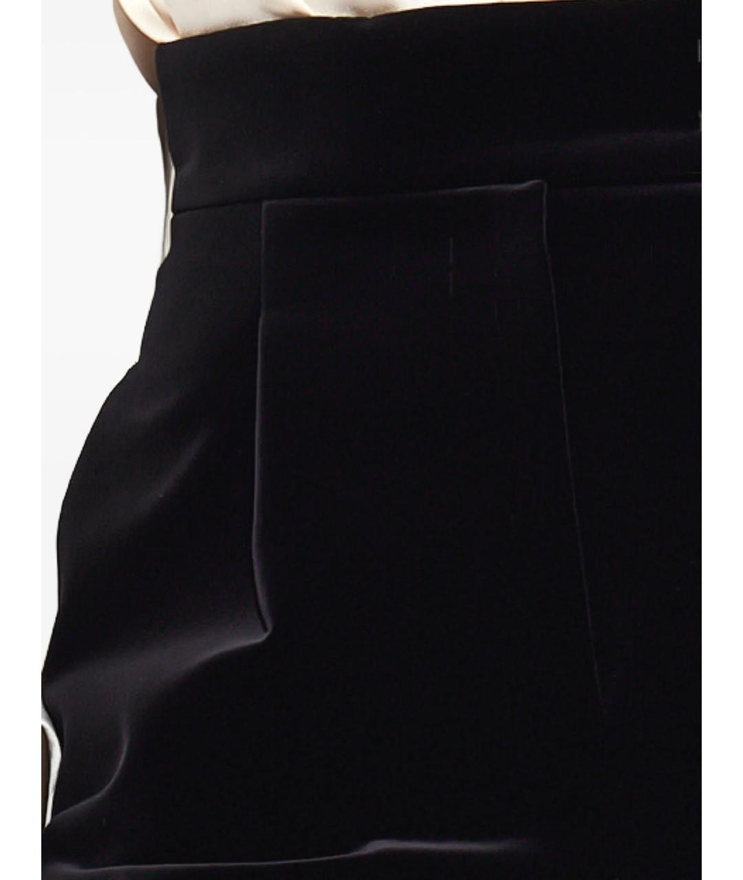 MAX MARA Черные хлопковые прямые брюки, фото 5