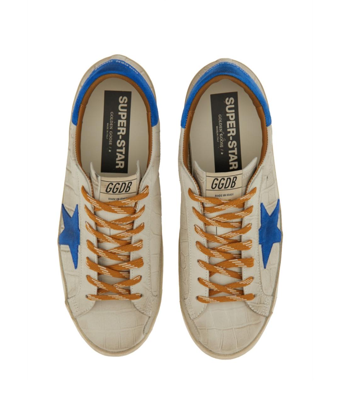 GOLDEN GOOSE DELUXE BRAND Серые кожаные низкие кроссовки / кеды, фото 2