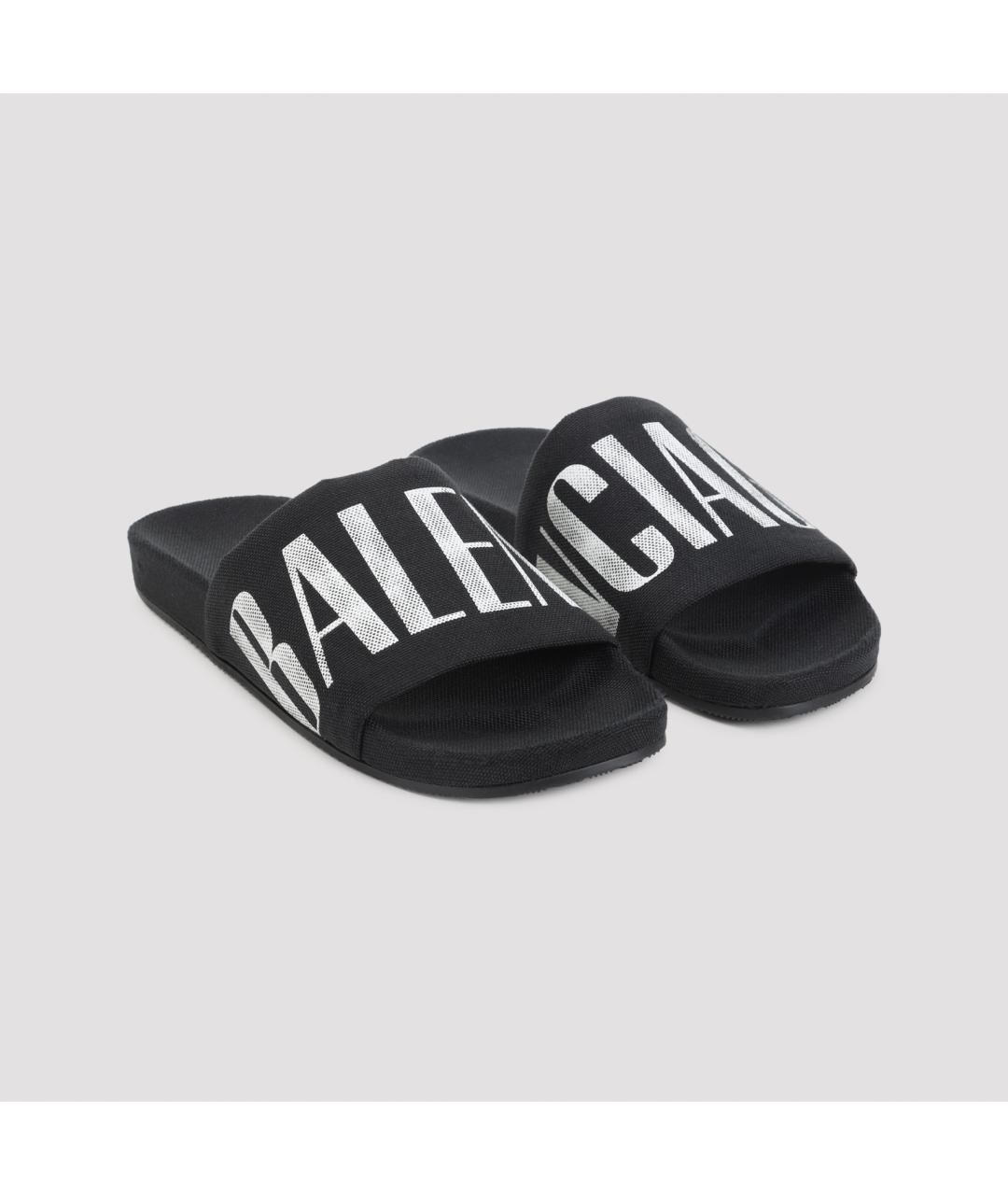 BALENCIAGA Черные шлепанцы, фото 3