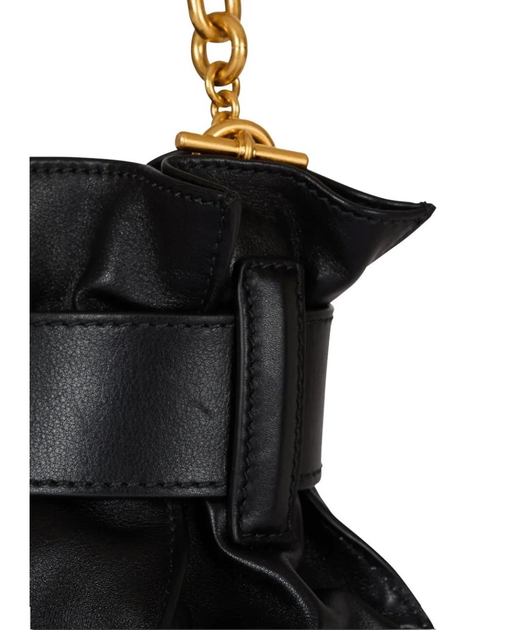 BALMAIN Черная кожаная сумка через плечо, фото 5