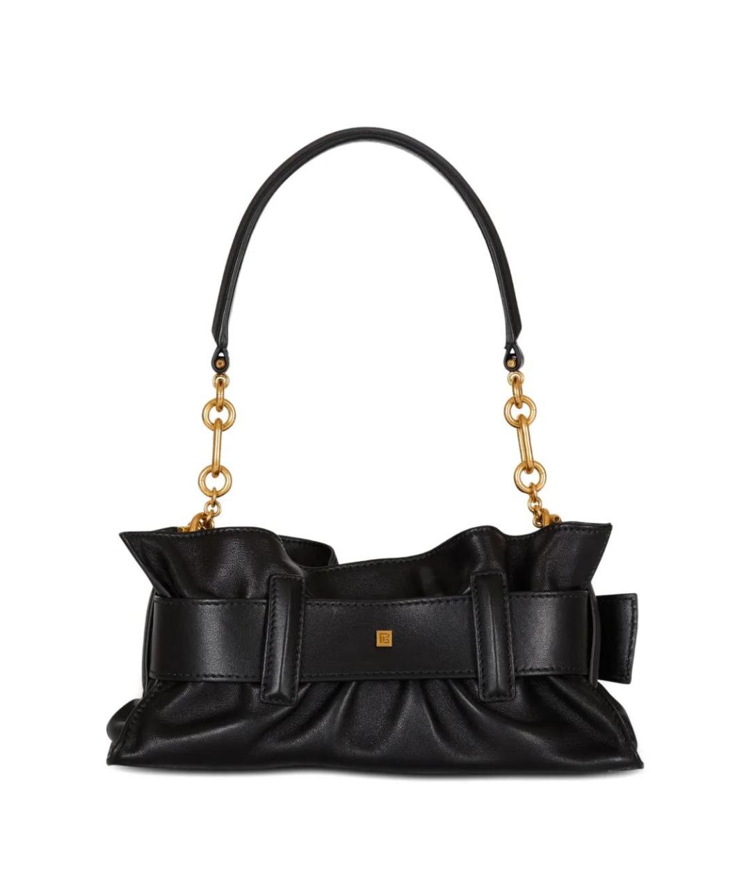 BALMAIN Черная кожаная сумка через плечо, фото 3