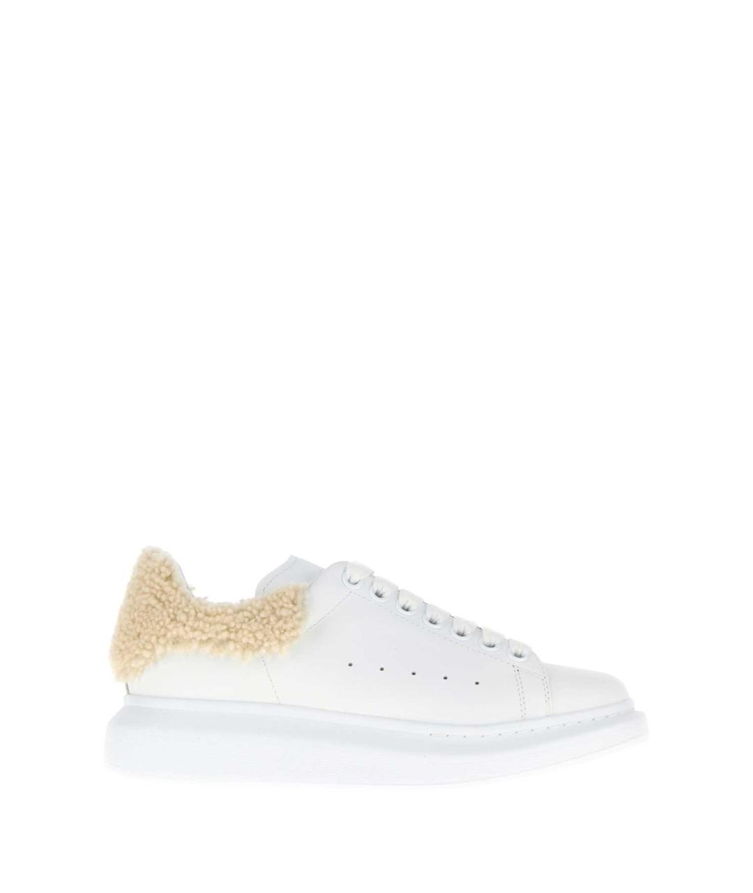 ALEXANDER MCQUEEN Белые кожаные кроссовки, фото 1