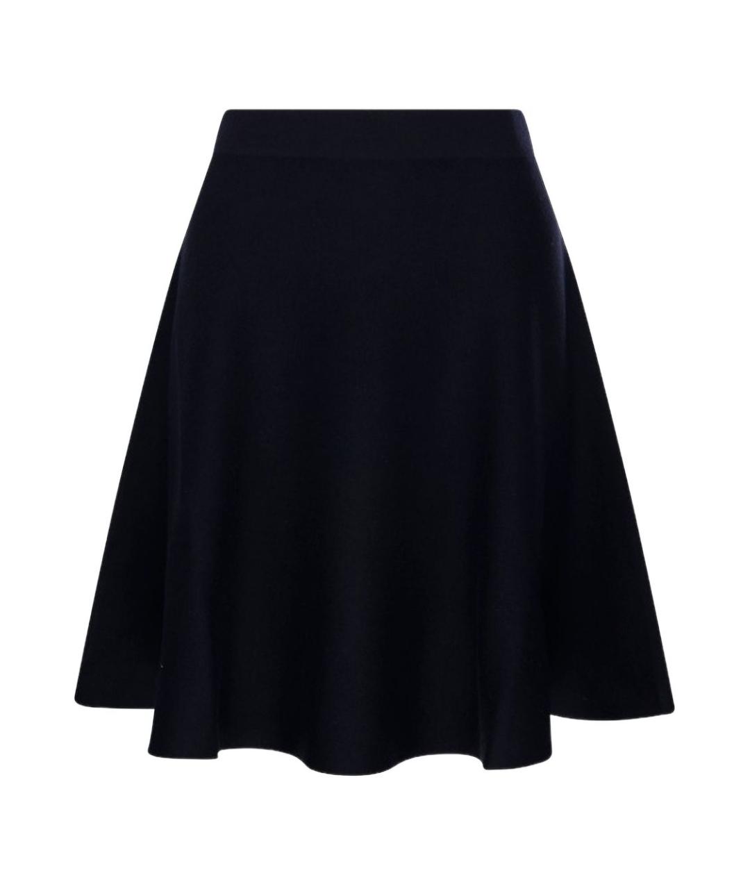 MAX MARA Синяя шерстяная юбка мини, фото 1