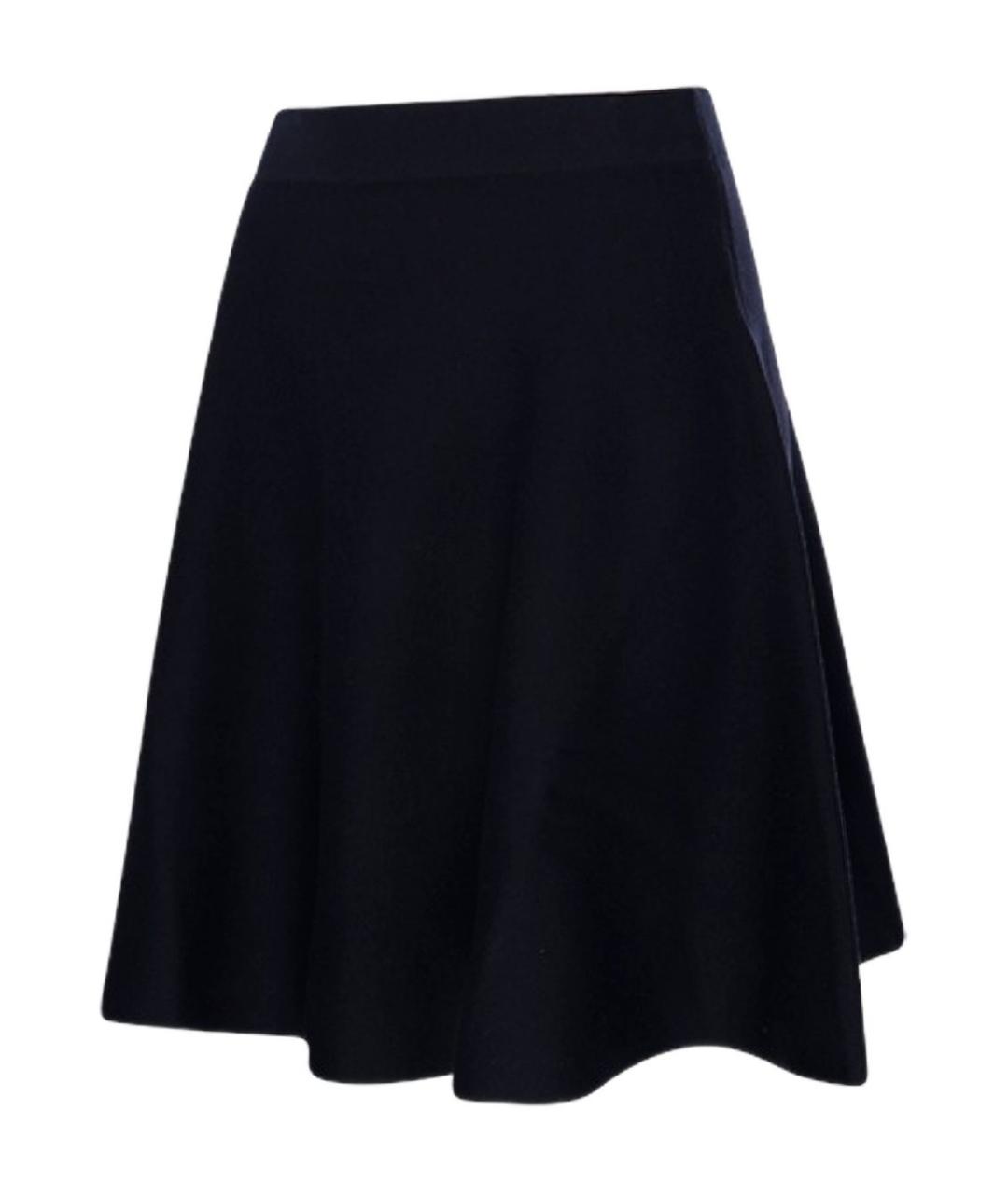 MAX MARA Синяя шерстяная юбка мини, фото 4