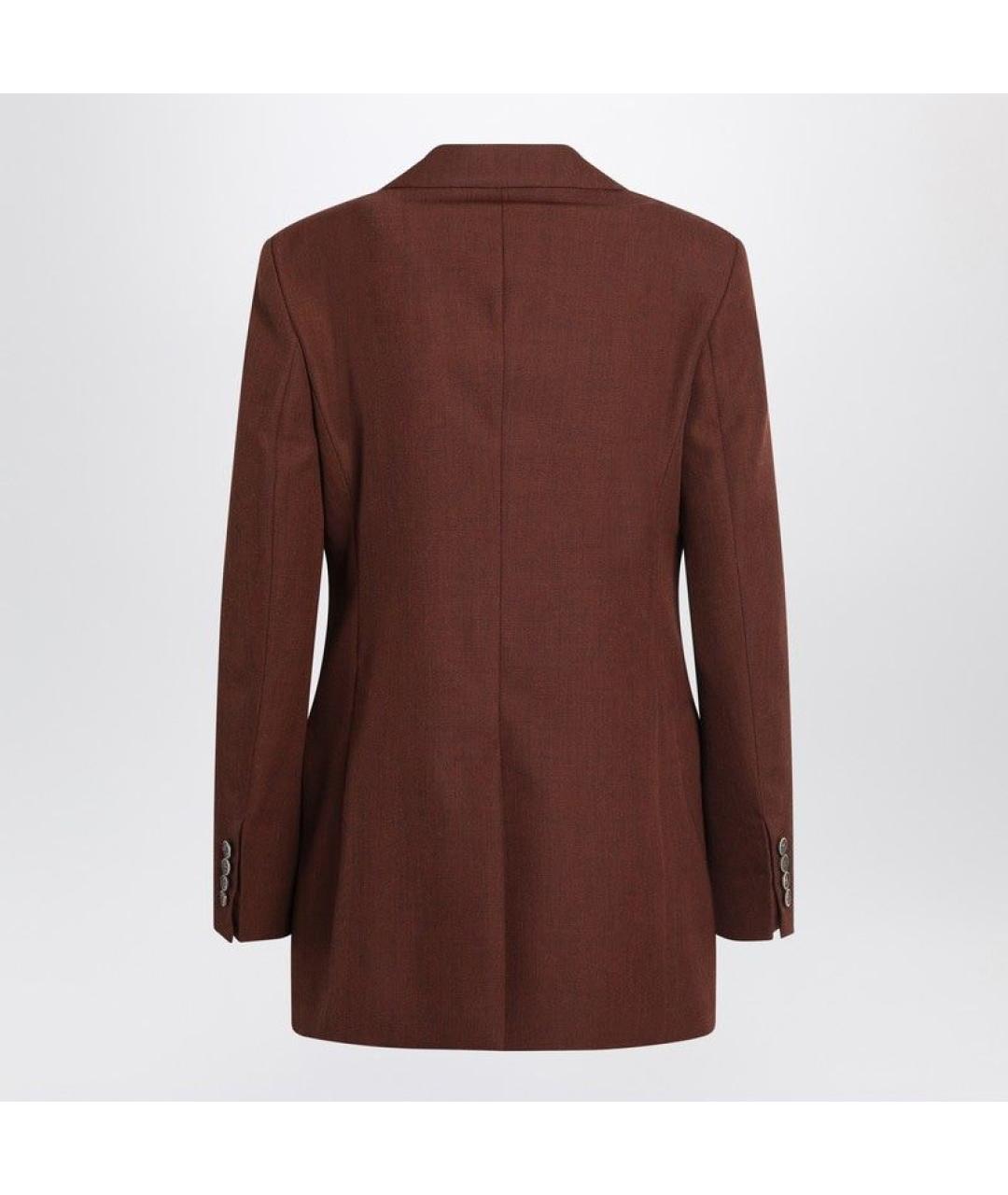 MAX MARA Коричневая полиэстеровая куртка, фото 2
