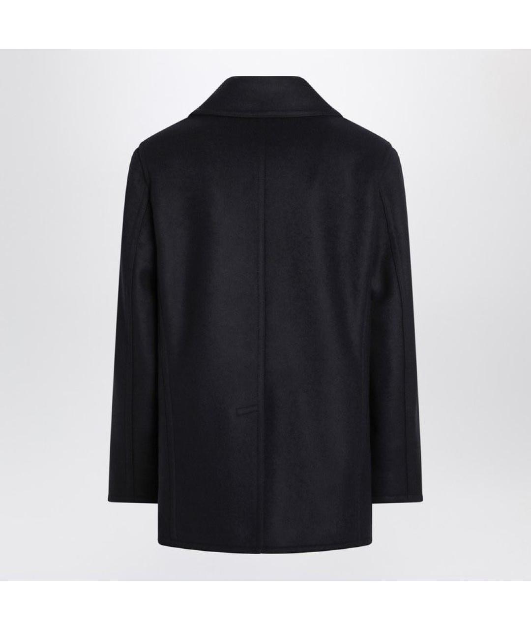 BURBERRY Темно-синее шерстяное пальто, фото 2