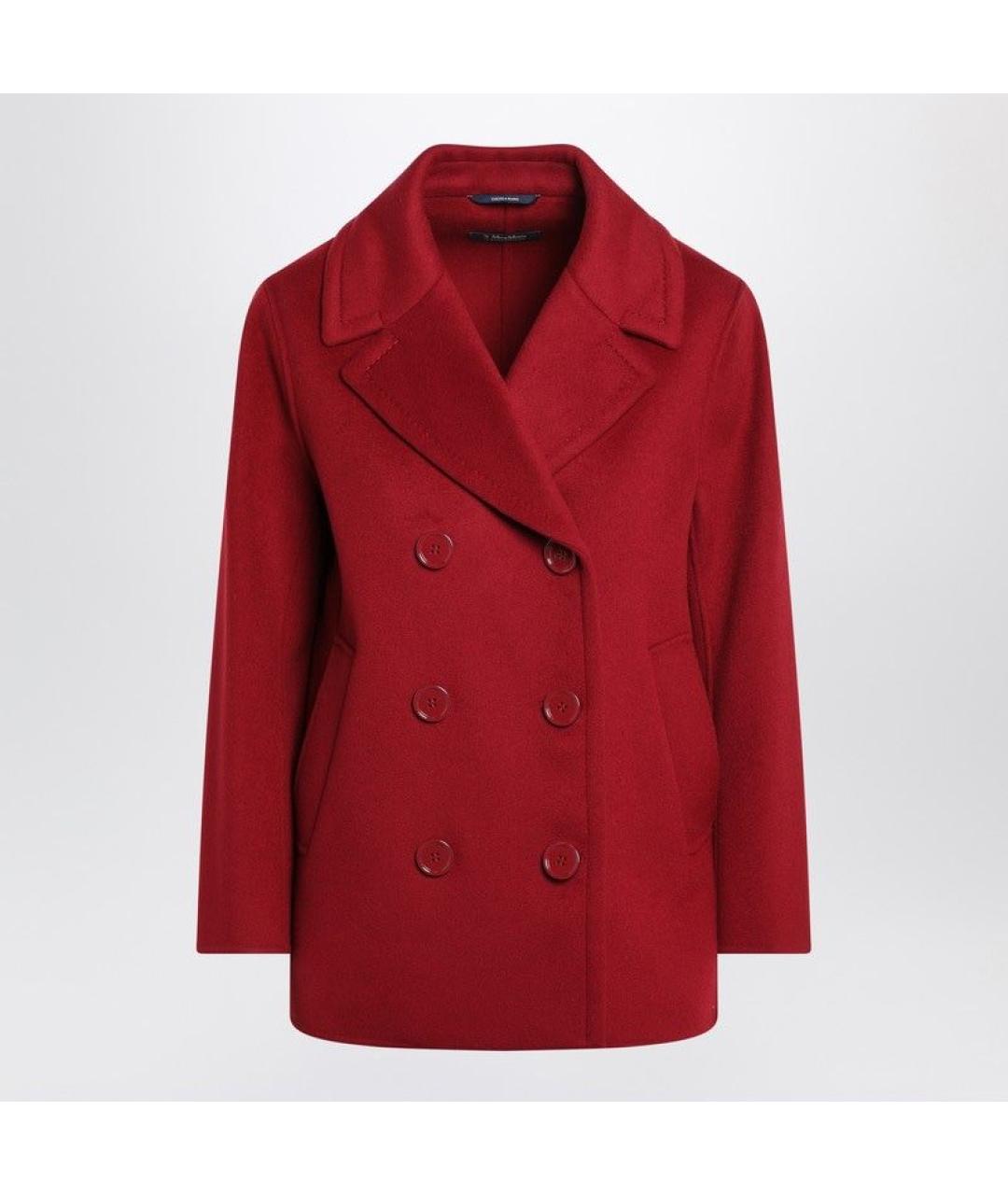 'S MAX MARA Красное шерстяное пальто, фото 3