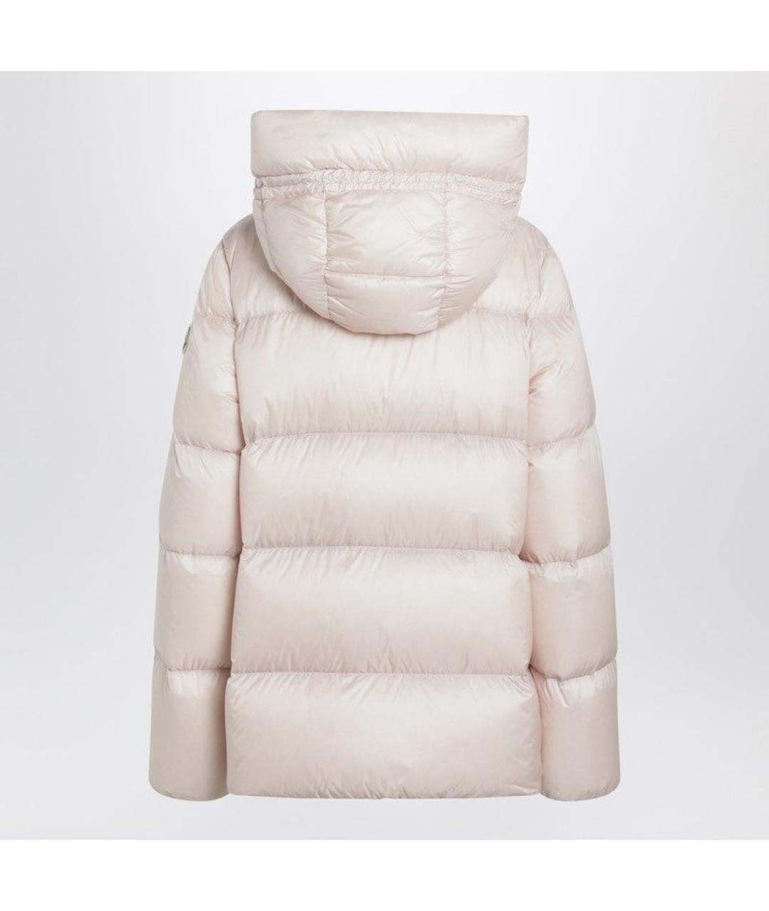 MONCLER Розовый полиамидовый пуховик, фото 4