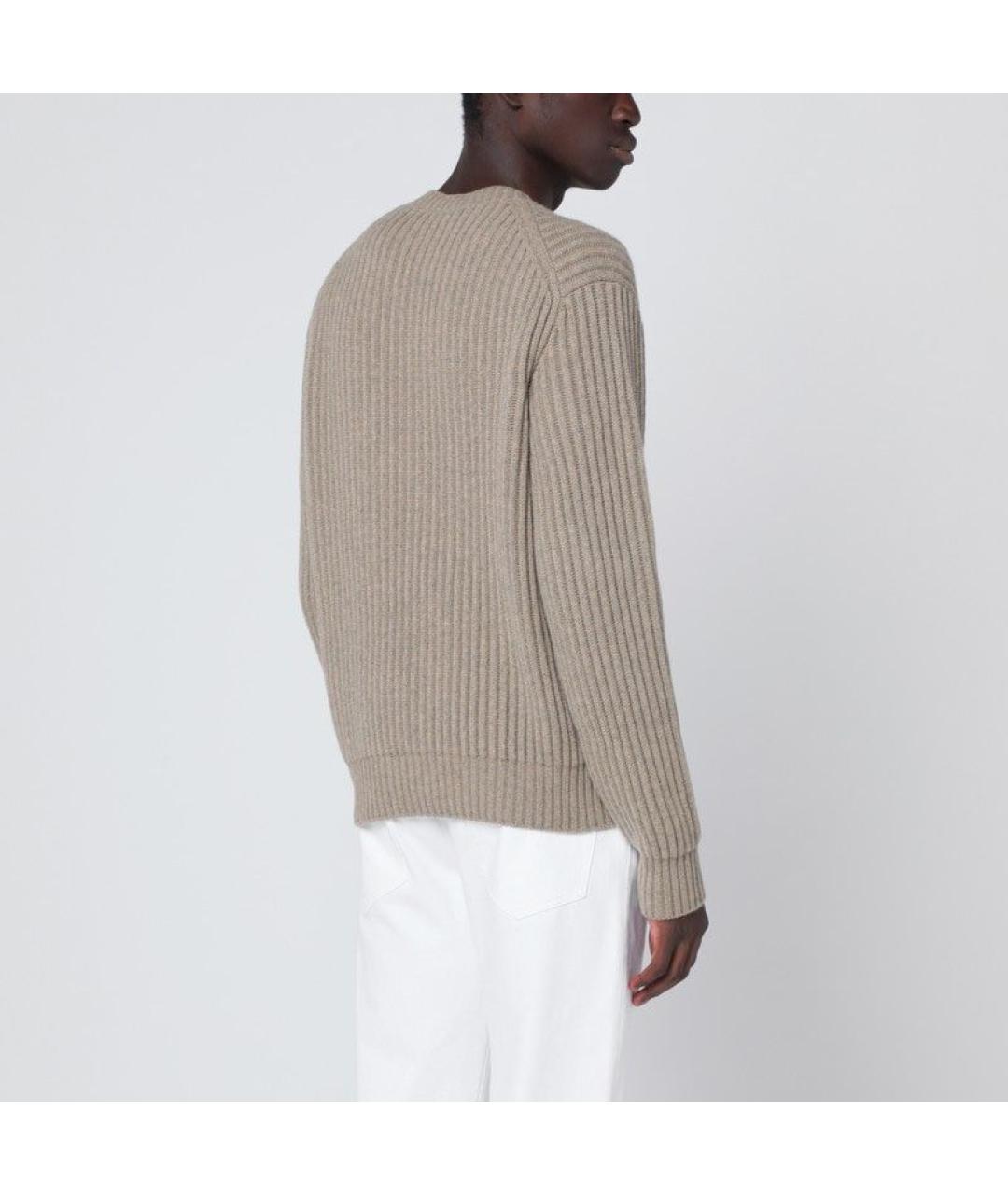 LORO PIANA Бежевый кашемировый джемпер / свитер, фото 3