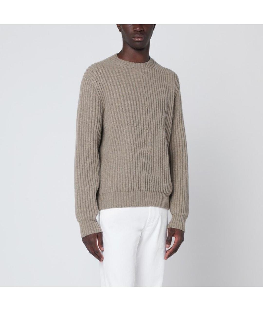 LORO PIANA Бежевый кашемировый джемпер / свитер, фото 2