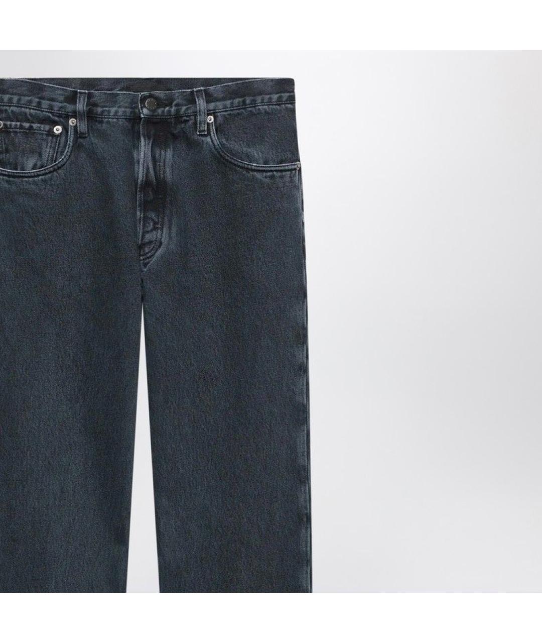 PRADA Синие хлопковые прямые джинсы, фото 2
