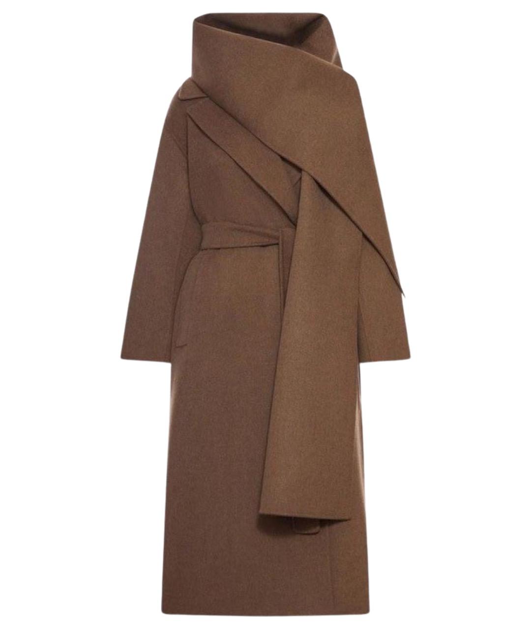 'S MAX MARA Коричневое шерстяное пальто, фото 1