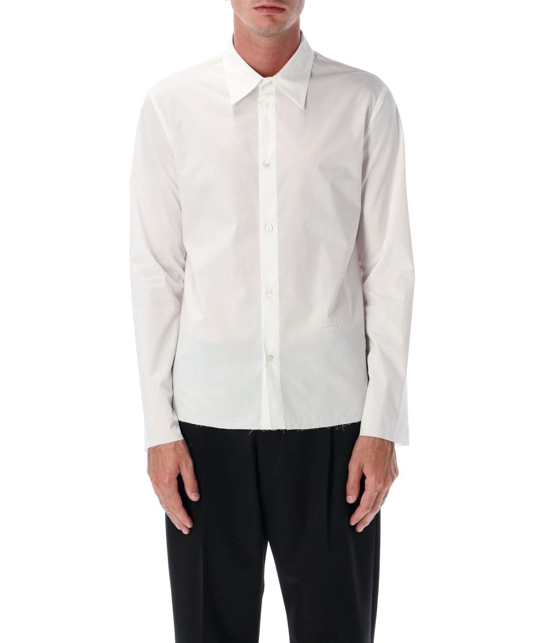 MM6 MAISON MARGIELA Белая хлопковая кэжуал рубашка, фото 2