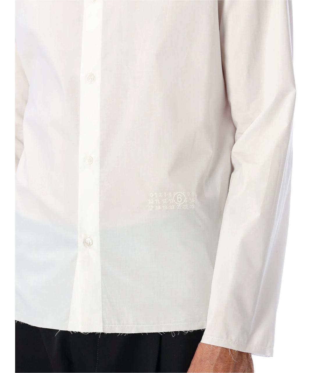 MM6 MAISON MARGIELA Белая хлопковая кэжуал рубашка, фото 4
