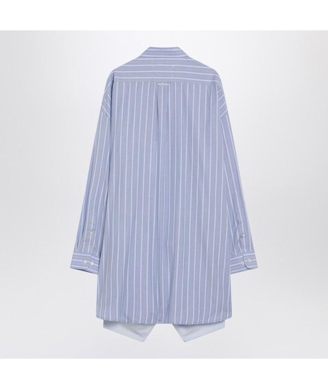 MAISON MARGIELA Голубое хлопковое повседневное платье, фото 2