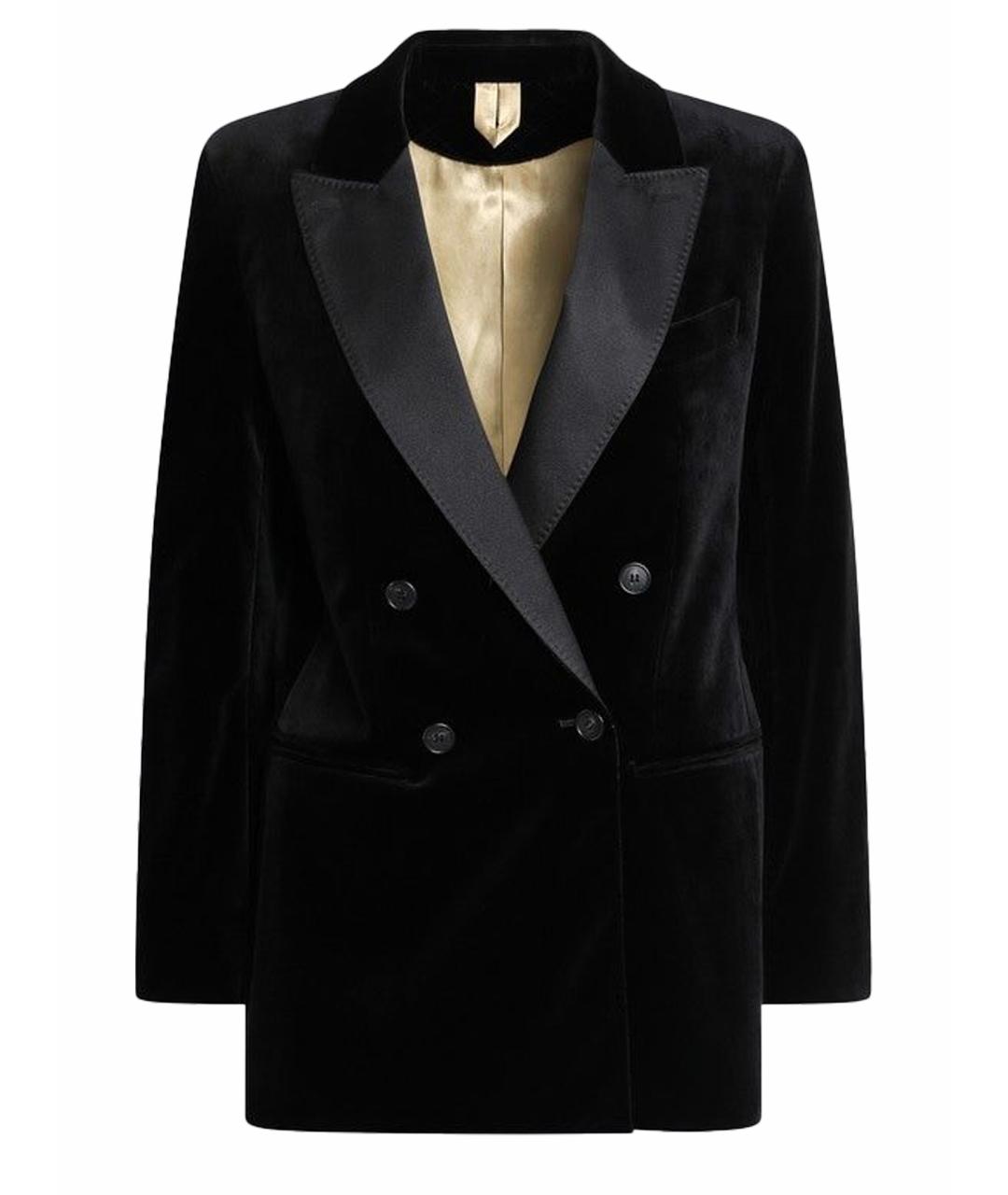 MAX MARA Черный бархатный жакет/пиджак, фото 1