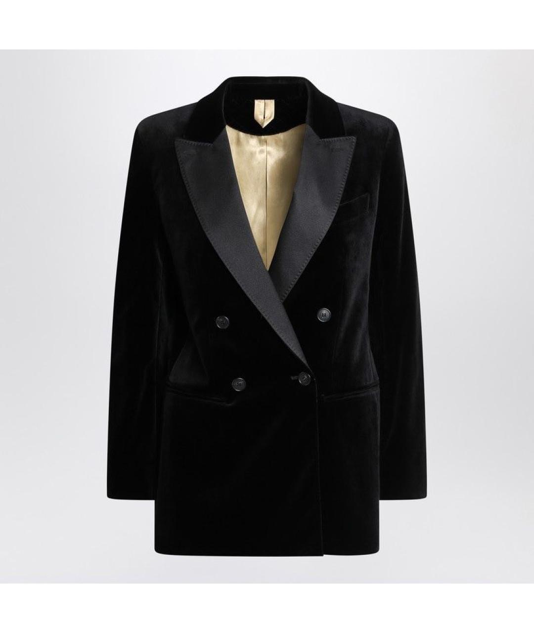 MAX MARA Черный бархатный жакет/пиджак, фото 3