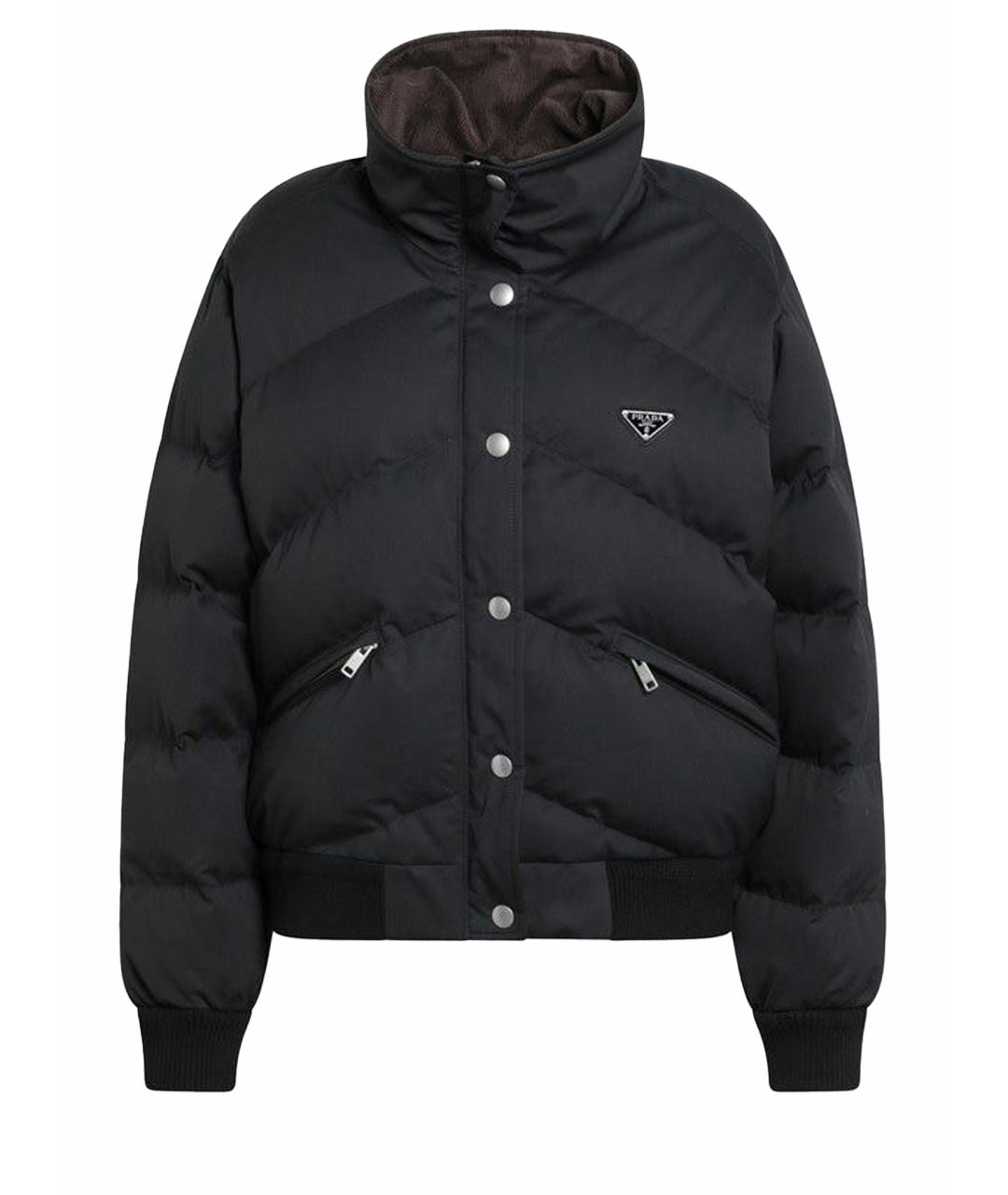 PRADA Черный хлопковый пуховик, фото 1