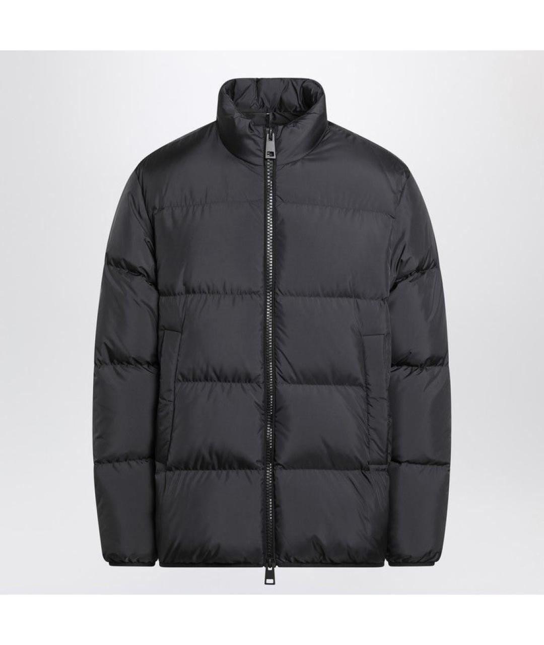 MONCLER Черный полиэстеровый пуховик, фото 2