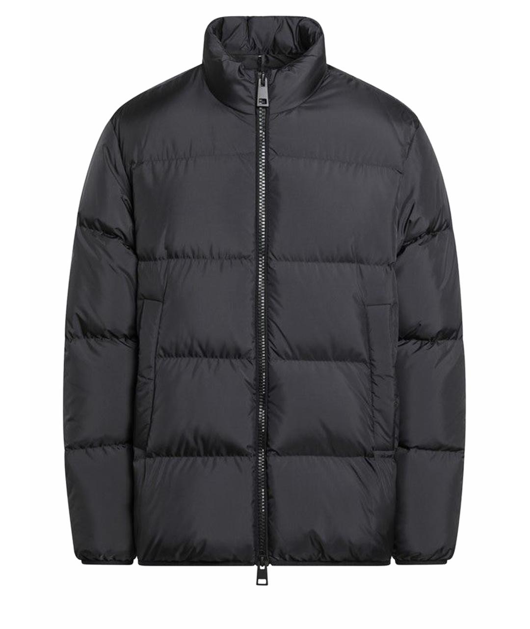 MONCLER Черный полиэстеровый пуховик, фото 1