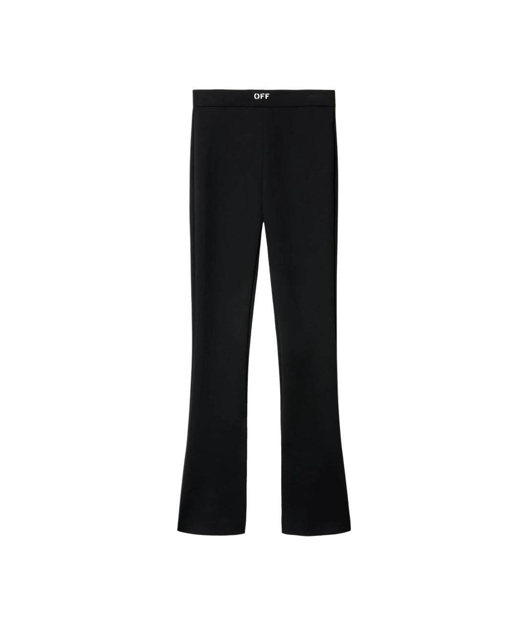 OFF-WHITE Черные полиамидовые брюки узкие, фото 1