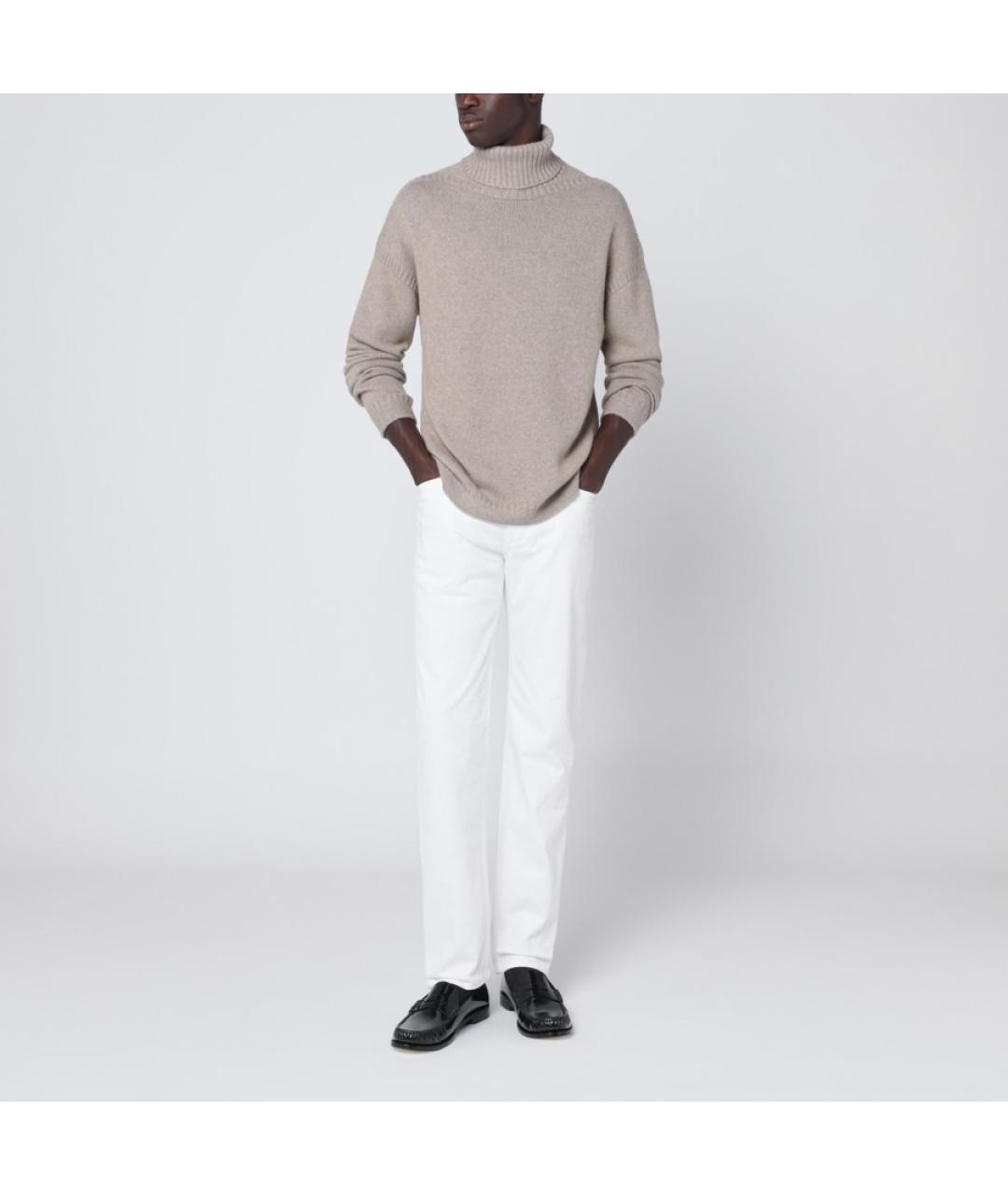 LORO PIANA Серый кашемировый джемпер / свитер, фото 2