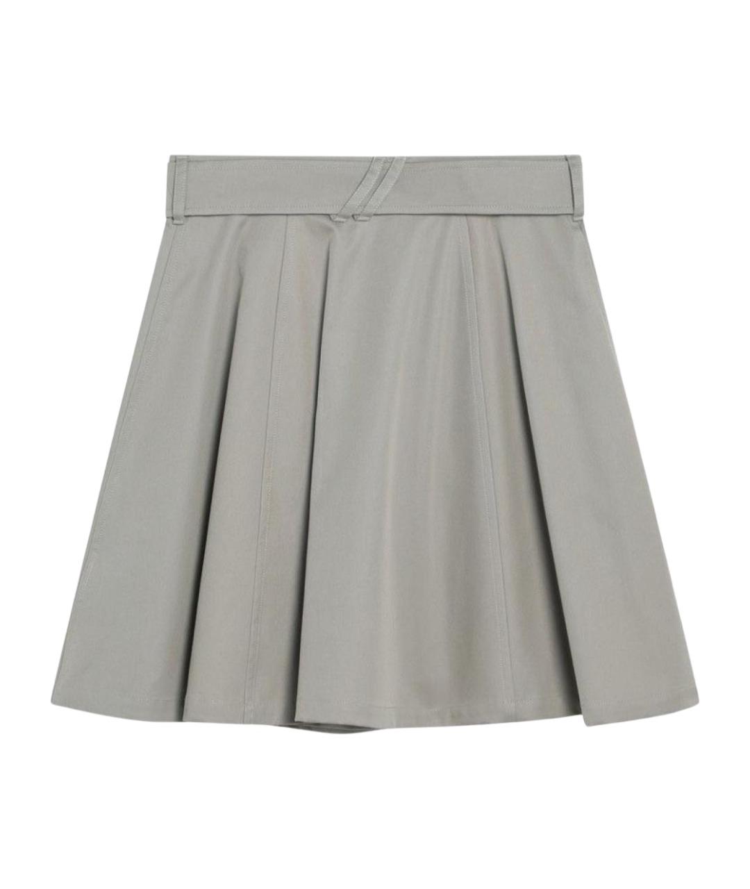 BURBERRY Бежевая хлопковая юбка мини, фото 2