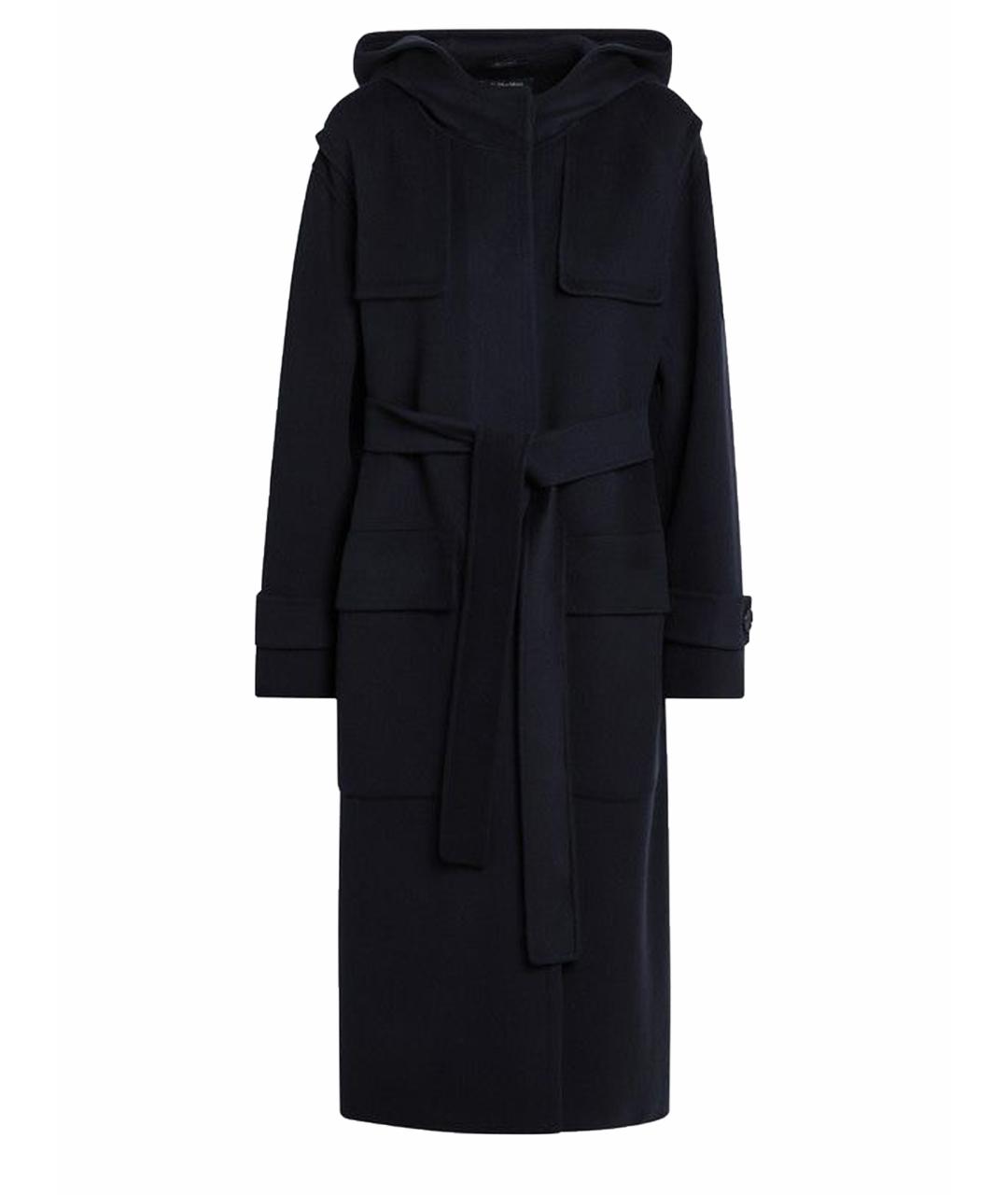 'S MAX MARA Темно-синее шерстяное пальто, фото 1