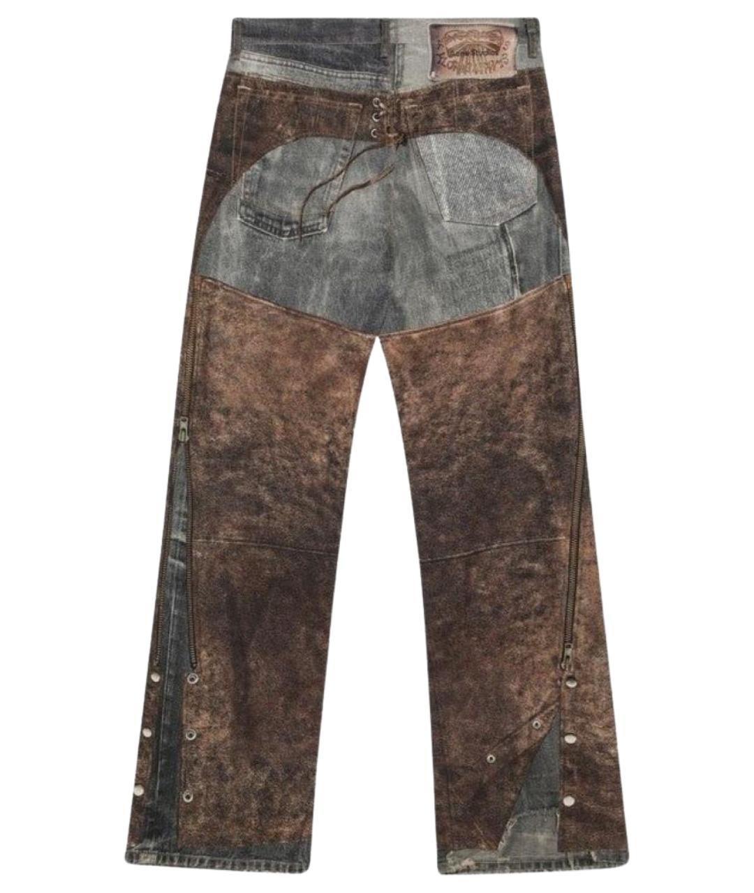 ACNE STUDIOS Мульти хлопковые повседневные брюки, фото 2