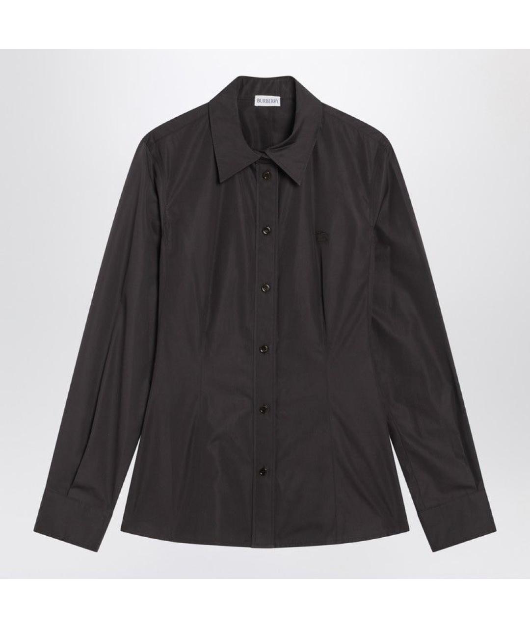 BURBERRY Коричневая хлопковая рубашка, фото 3