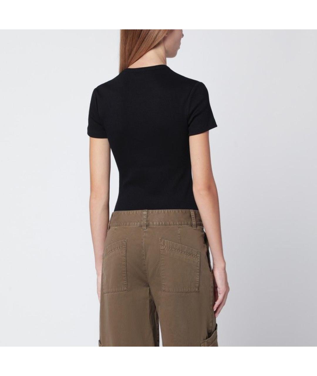 OFF-WHITE Черная хлопковая футболка, фото 3