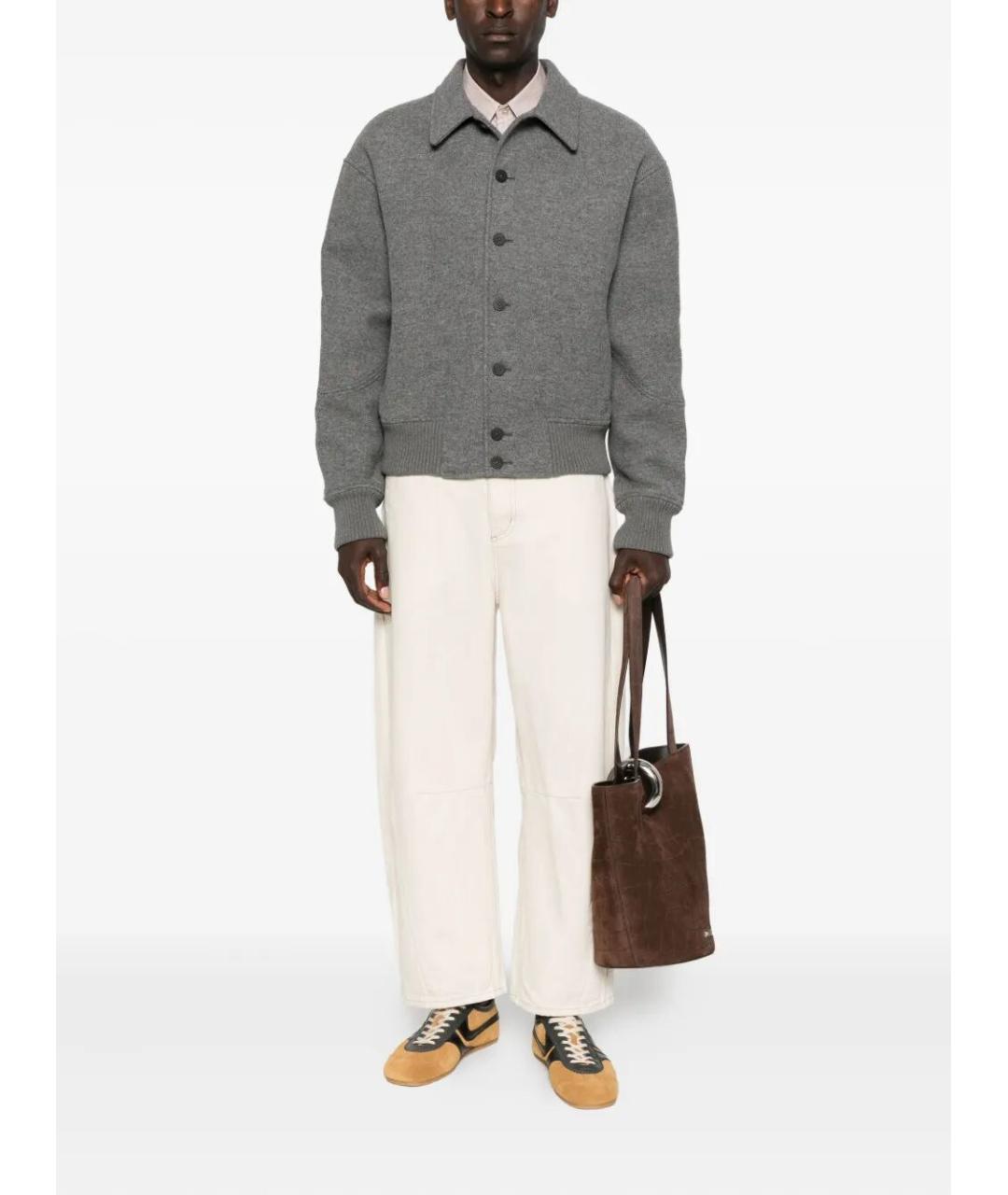 JACQUEMUS Серая шерстяная куртка, фото 3