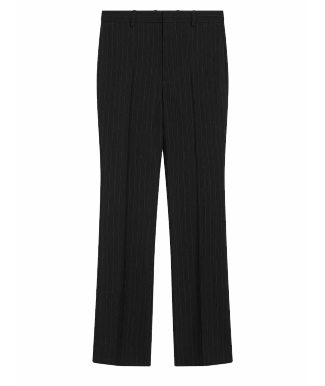 GUCCI Черные шерстяные прямые брюки, фото 3