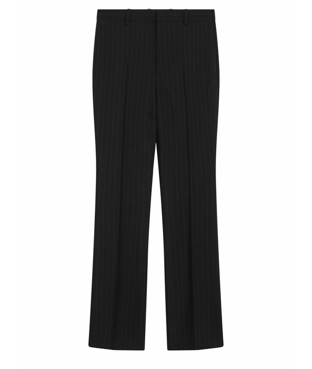 GUCCI Черные шерстяные прямые брюки, фото 1