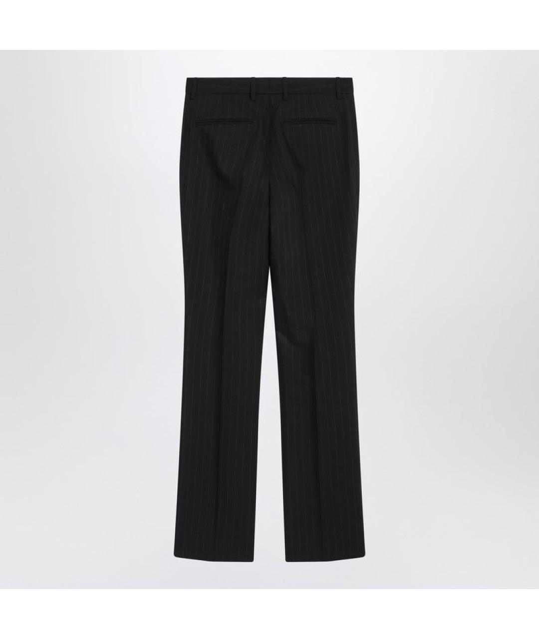 GUCCI Черные шерстяные прямые брюки, фото 2