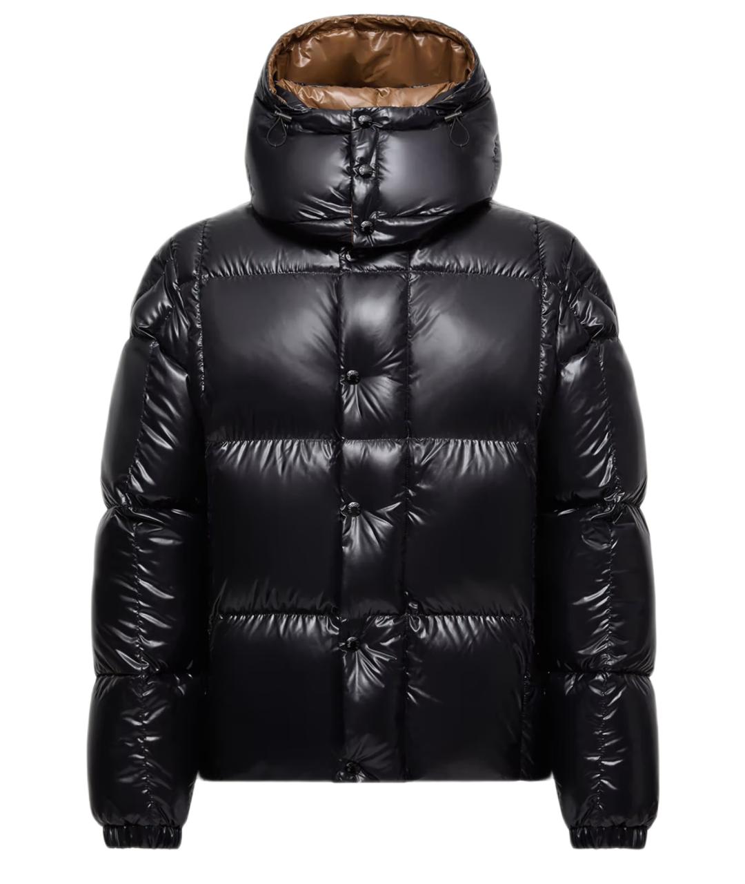 MONCLER Черный полиамидовый пуховик, фото 1