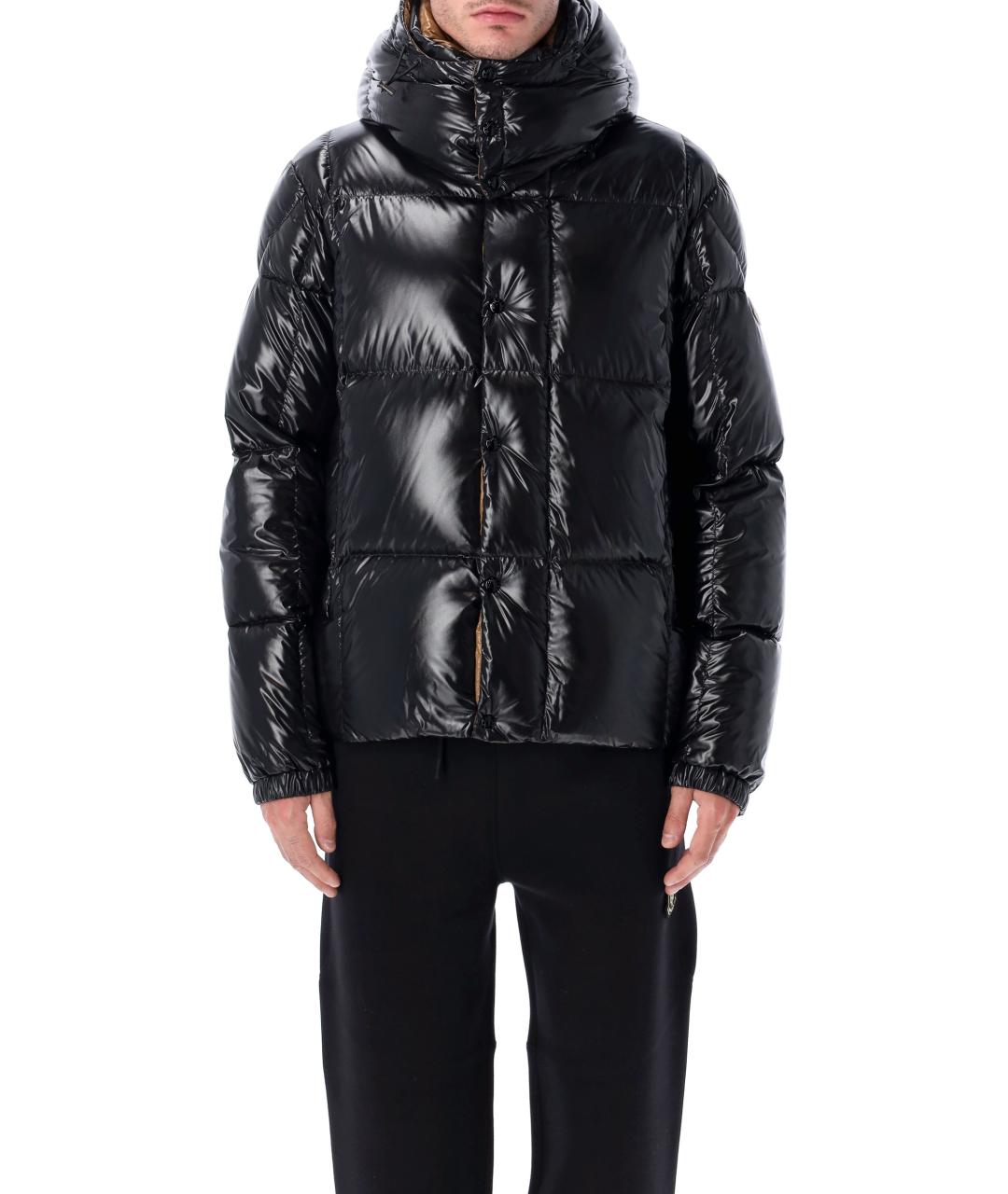 MONCLER Черный полиамидовый пуховик, фото 2