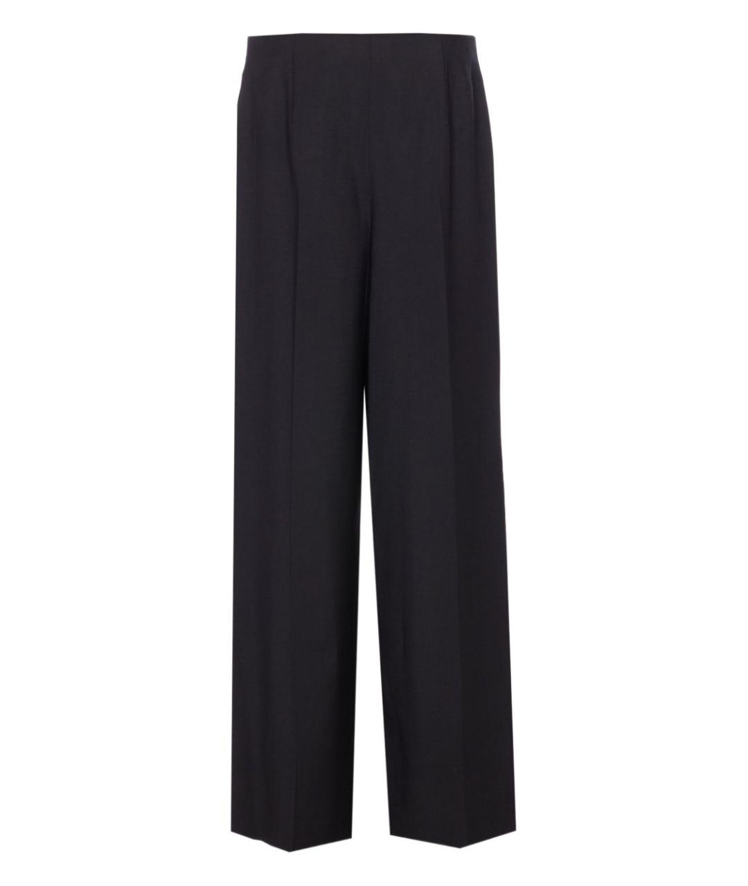 FENDI Черные шерстяные прямые брюки, фото 2