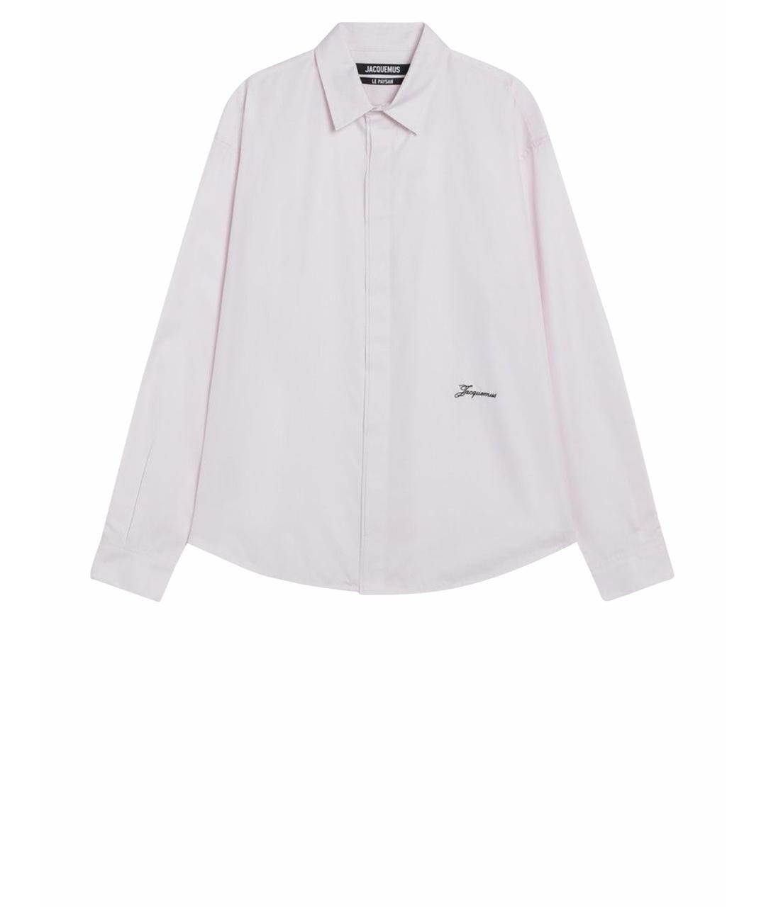 JACQUEMUS Розовая хлопковая кэжуал рубашка, фото 1