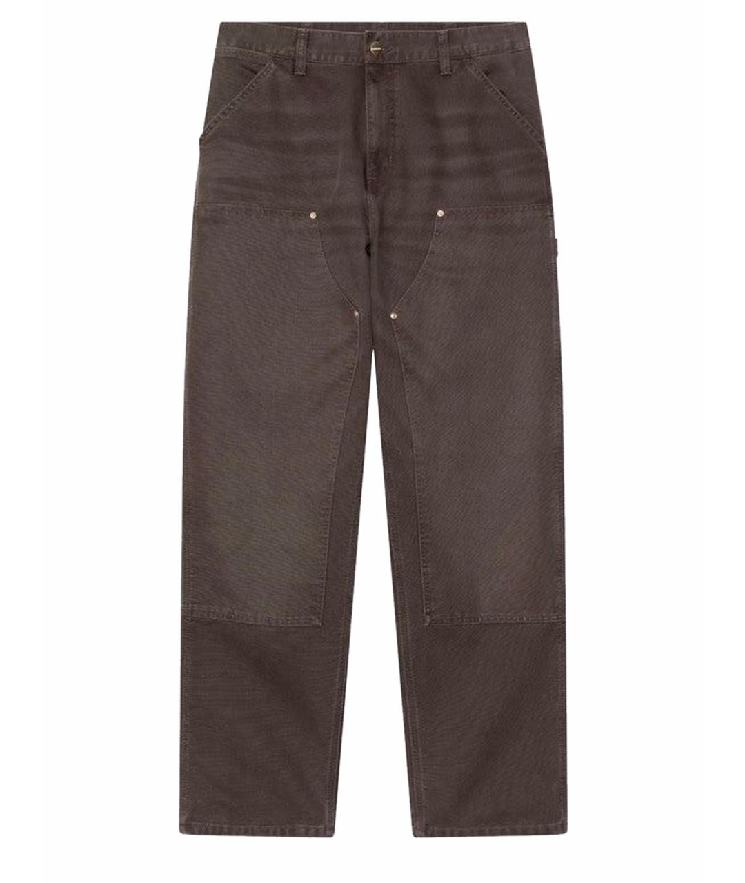 CARHARTT WIP Коричневые хлопковые повседневные брюки, фото 1