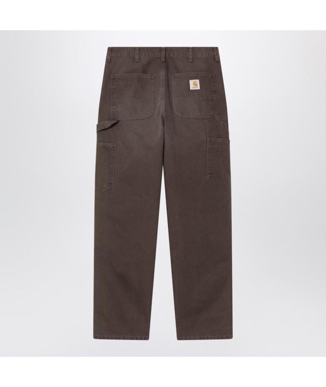 CARHARTT WIP Коричневые хлопковые повседневные брюки, фото 2