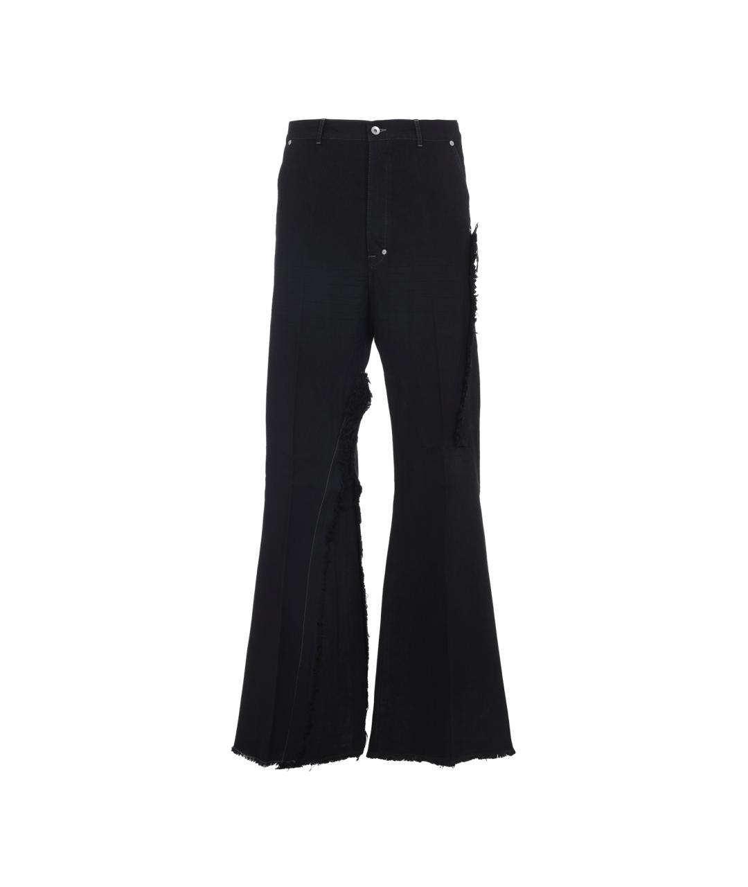 RICK OWENS Черные полиэстеровые повседневные брюки, фото 1