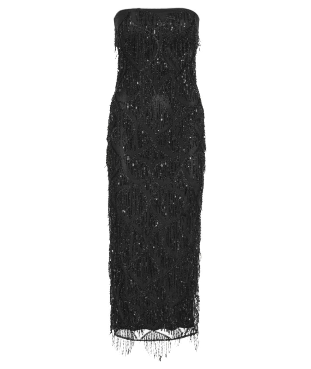 ROTATE Черное полиэстеровое вечернее платье, фото 1
