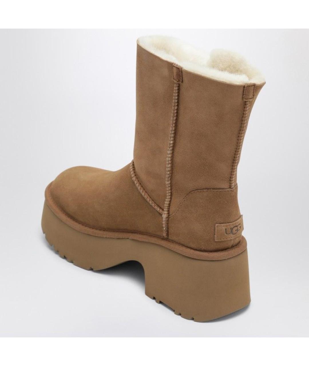 UGG AUSTRALIA Коричневые кожаные ботинки, фото 3
